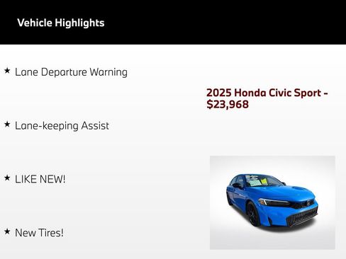 Used 2025 Honda Civic Sport image 5