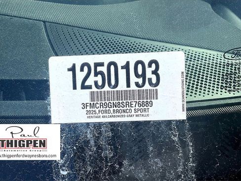 New 2025 Ford Bronco Sport Heritage w/ Convenience Package image 13