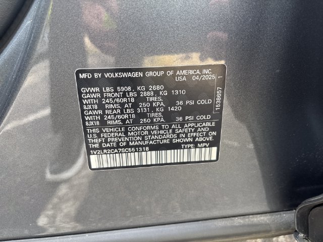 Certified 2025 Volkswagen Atlas SE AWD/4WD image 32