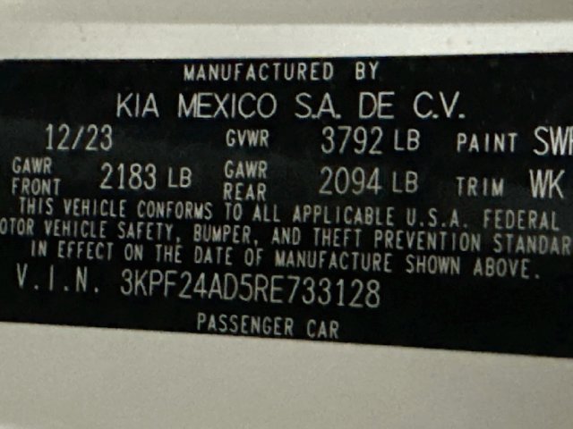 Certified 2024 Kia Forte LXS w/ LXS Technology Package FWD image 30
