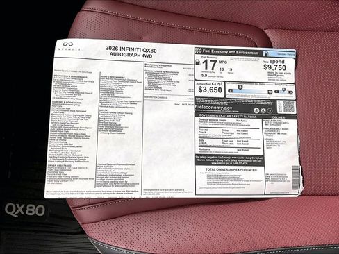New 2026 INFINITI QX80 Autograph w/ Autograph Exterior Package image 28