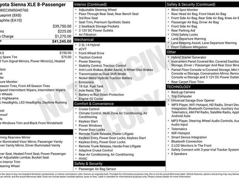 Used 2021 Toyota Sienna XLE FWD image 11
