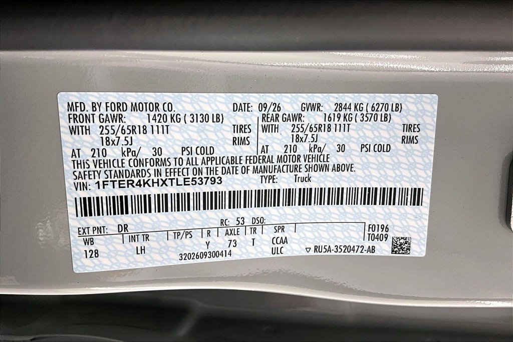 New 2026 Ford Ranger Lariat w/ FX4 Off-Road Package AWD/4WD image 8