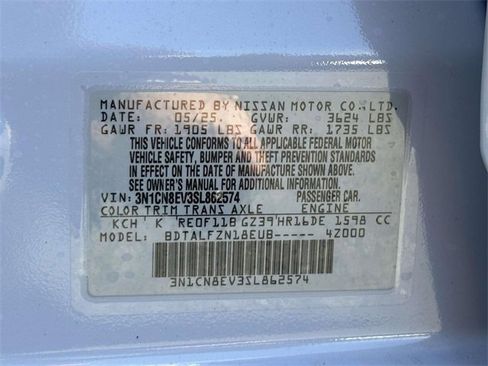 New 2025 Nissan Versa SV w/ Trunk Package image 24