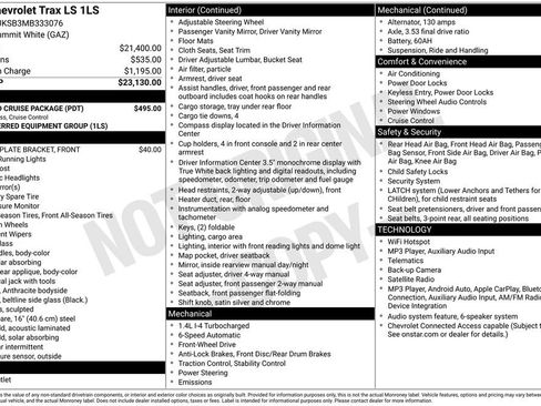 Used 2021 Chevrolet Trax LS w/ Tint and Cruise Package FWD image 4