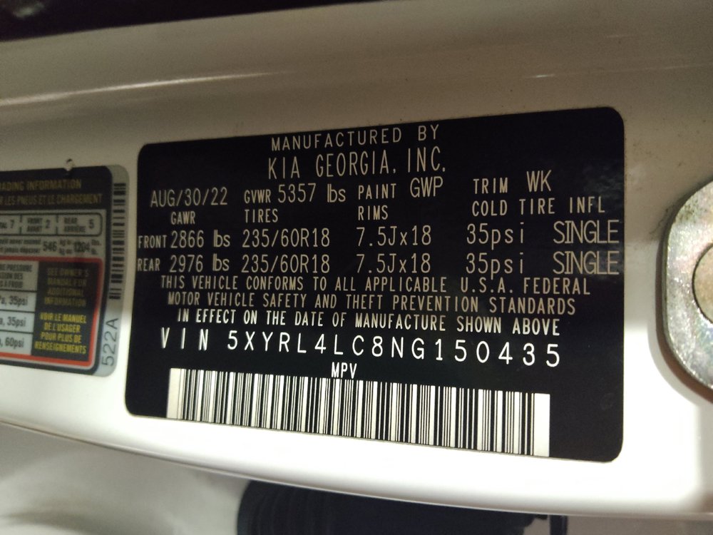 Used 2022 Kia Sorento S w/ Panoramic Sunroof Package FWD image 33