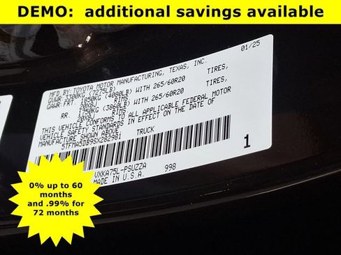 New 2025 Toyota Tundra 1794 Edition AWD/4WD image 23