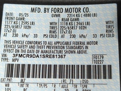 Certified 2025 Ford Bronco Sport Badlands AWD/4WD image 27