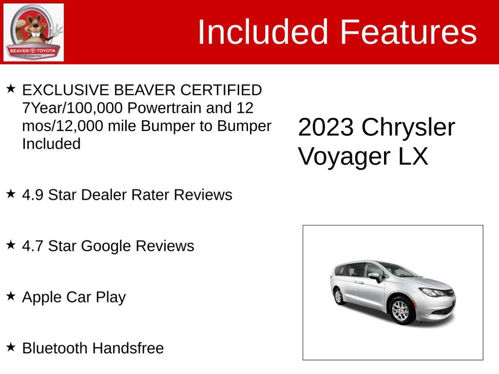 Used 2023 Chrysler Voyager LX FWD image 4