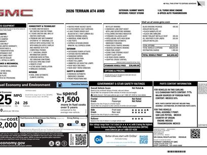 New 2026 GMC Terrain AT4 w/ LPO, Black Badging Package
