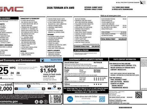 New 2026 GMC Terrain AT4 w/ LPO, Black Badging Package AWD/4WD image 4