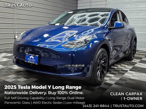 Used 2025 Tesla Model Y Long Range AWD/4WD image 1