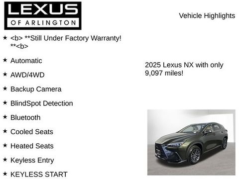Certified 2025 Lexus NX 350 350 Base w/ Accessory Package (2T) image 8