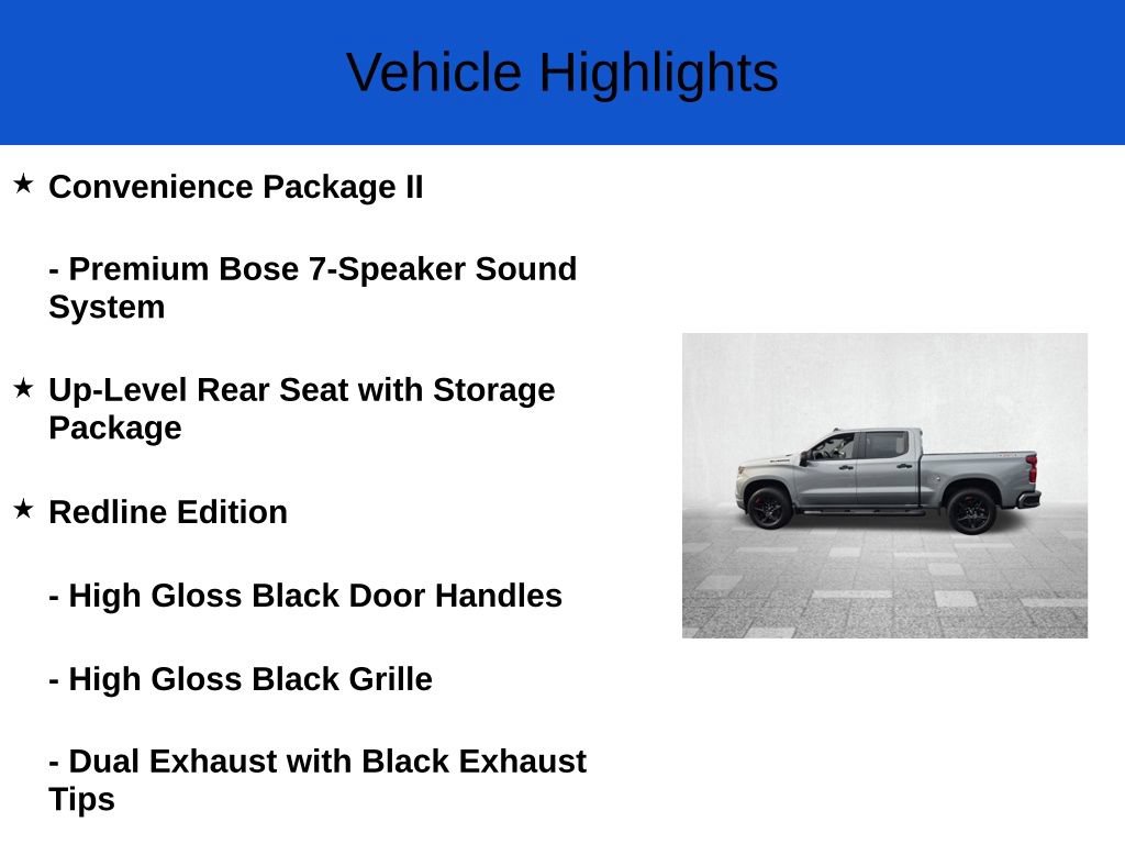 New 2026 Chevrolet Silverado 1500 RST w/ Redline Edition AWD/4WD image 3
