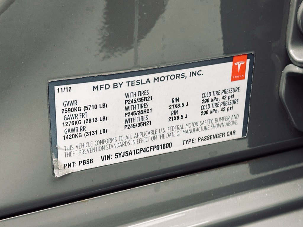 Used 2012 Tesla Model S Performance RWD image 45
