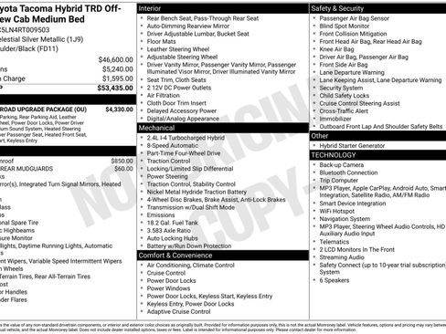 Used 2024 Toyota Tacoma TRD Off-Road w/ TRD Off Road Upgrade Package AWD/4WD image 32