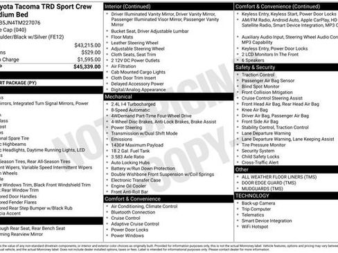 New 2026 Toyota Tacoma TRD Sport image 7