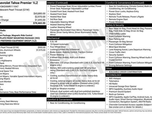 Used 2021 Chevrolet Tahoe Premier AWD/4WD image 39