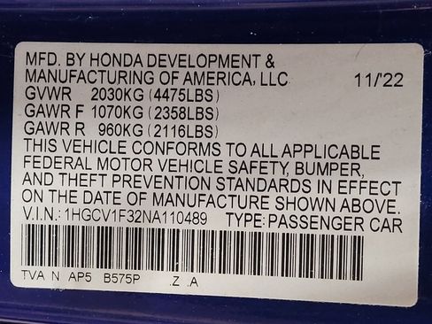 Used 2022 Honda Accord Sport image 33