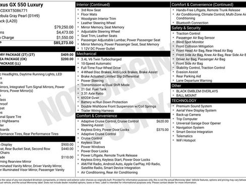 Used 2026 Lexus GX 550 w/ Accessory Package (2T) AWD/4WD image 49