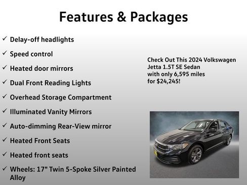 Used 2024 Volkswagen Jetta SE w/ Panoramic Sunroof Package FWD image 13