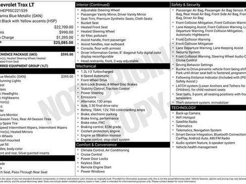 Used 2025 Chevrolet Trax LT w/ LT Convenience Package FWD image 17