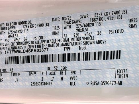 New 2025 Ford F150 Lariat w/ Equipment Group 501A Mid image 21