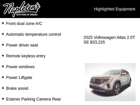 Used 2025 Volkswagen Atlas SE image 3