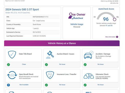 Certified 2024 Genesis G80 3.5T Sport image 21