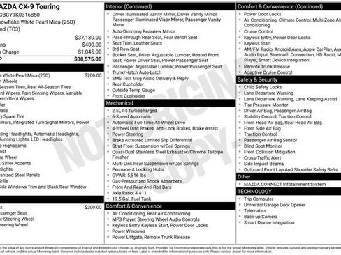 Used 2019 MAZDA CX-9 Touring image 44