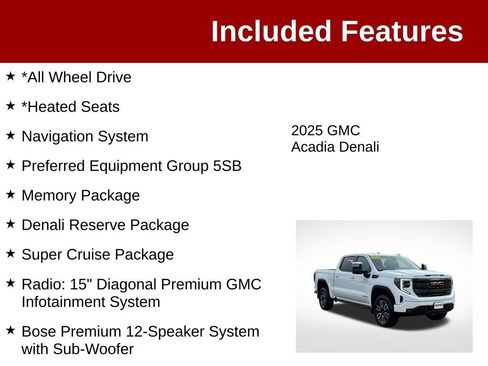 Used 2025 GMC Acadia Denali w/ Super Cruise Package AWD/4WD image 3