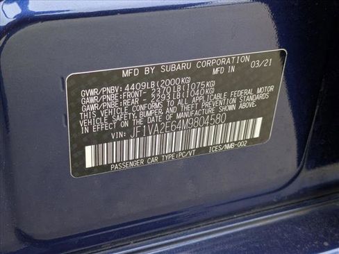 Used 2021 Subaru WRX STI w/ Popular Package #1 image 24