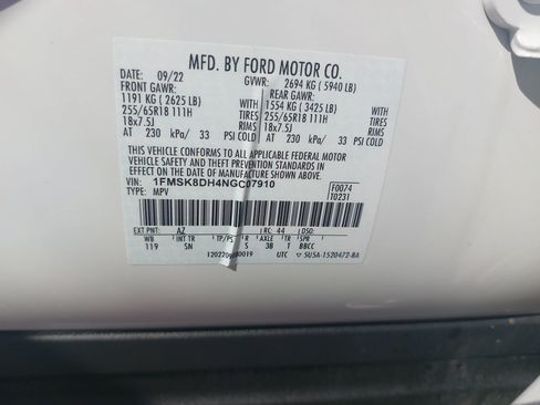 Used 2022 Ford Explorer XLT w/ Equipment Group 202A AWD/4WD image 36