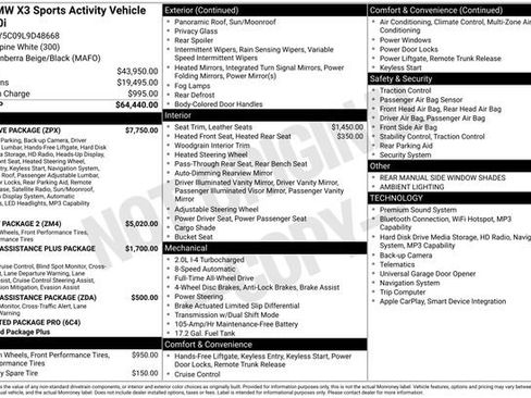 Used 2020 BMW X3 xDrive30i w/ Executive Package image 13