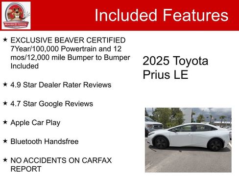 Used 2025 Toyota Prius LE FWD image 5