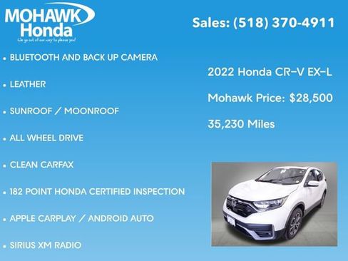 Certified 2022 Honda CR-V EX-L image 8