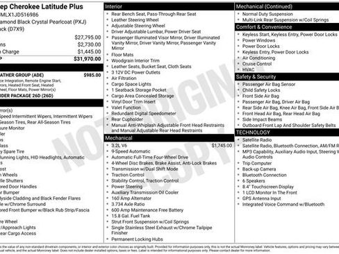Used 2018 Jeep Cherokee Latitude Plus w/ Cold Weather Group AWD/4WD image 6