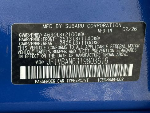 New 2026 Subaru WRX Limited image 30