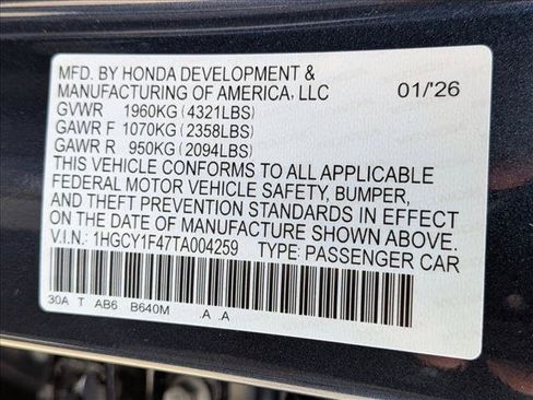 New 2026 Honda Accord SE image 19