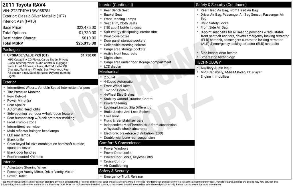 Used 2011 Toyota RAV4 2WD w/ Upgrade Value Pkg image 37