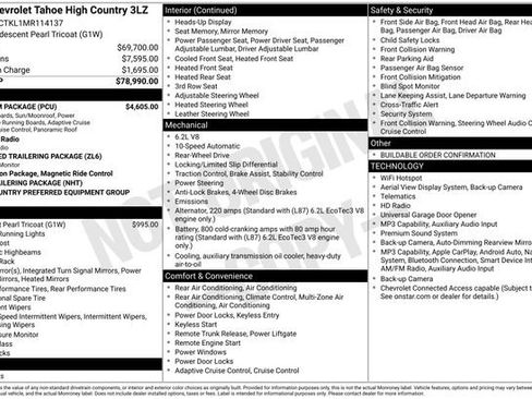 Used 2021 Chevrolet Tahoe High Country w/ Premium Package RWD image 20