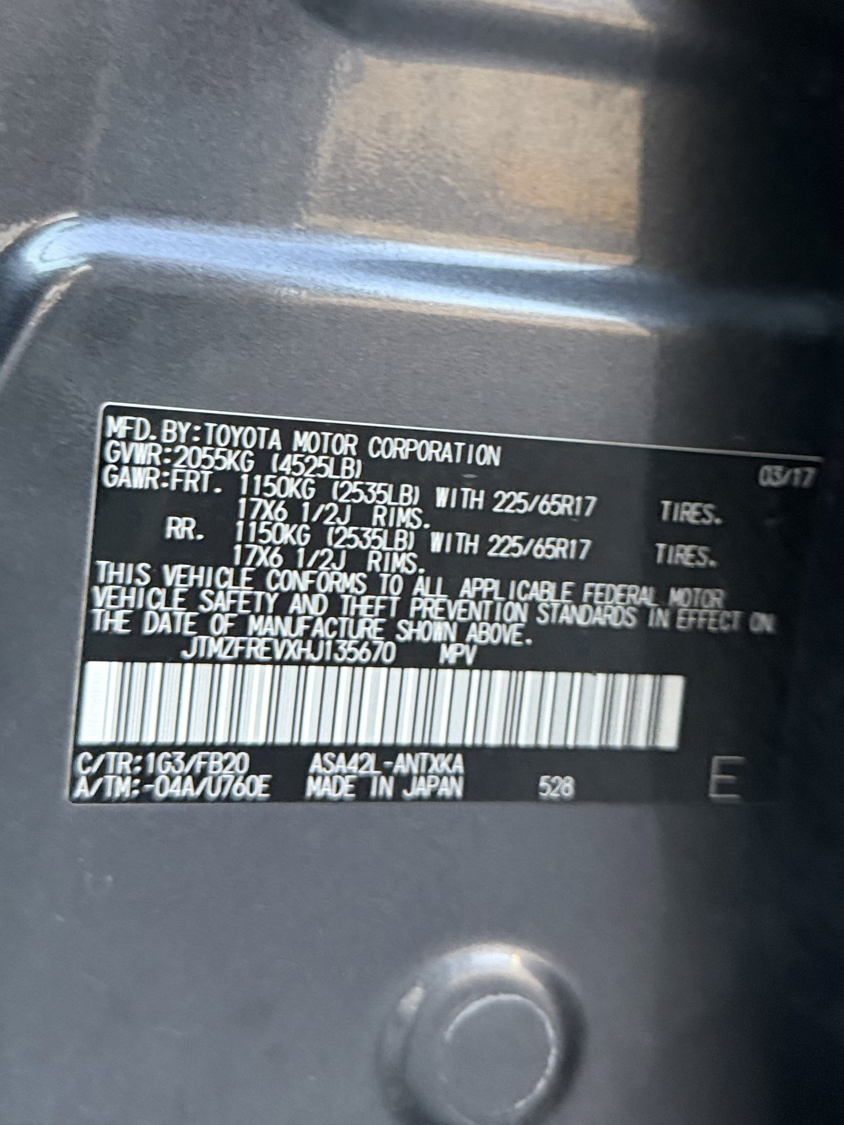 Used 2017 Toyota RAV4 LE w/ Carpet Mat Package FWD image 37