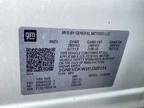 Certified 2023 Chevrolet Traverse LT w/ LPO, Floor Liner Package AWD/4WD image 25