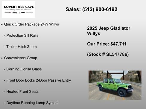 New 2025 Jeep Gladiator Sport AWD/4WD image 30