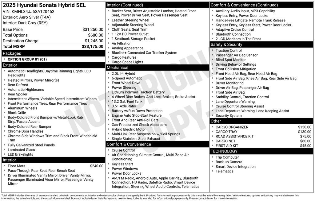 Certified 2025 Hyundai Sonata SEL FWD image 32
