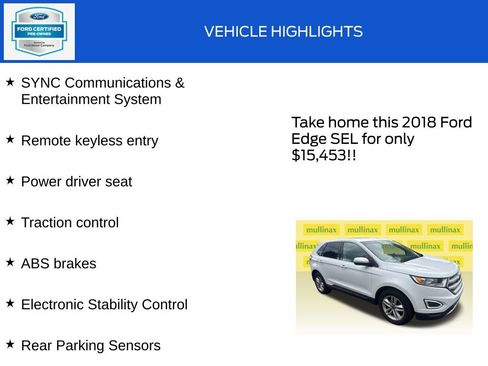 Used 2018 Ford Edge SEL FWD image 18