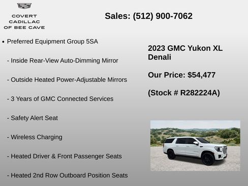 Used 2023 GMC Yukon XL Denali w/ Denali Reserve Package RWD image 12