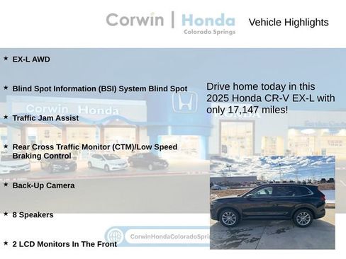 Used 2025 Honda CR-V EX-L image 6