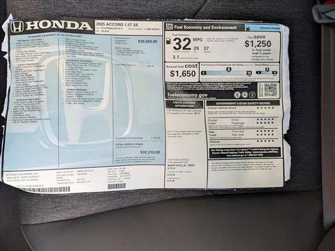 New 2025 Honda Accord SE image 17