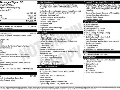 Used 2022 Volkswagen Tiguan SE w/ Panoramic Sunroof Package image 2